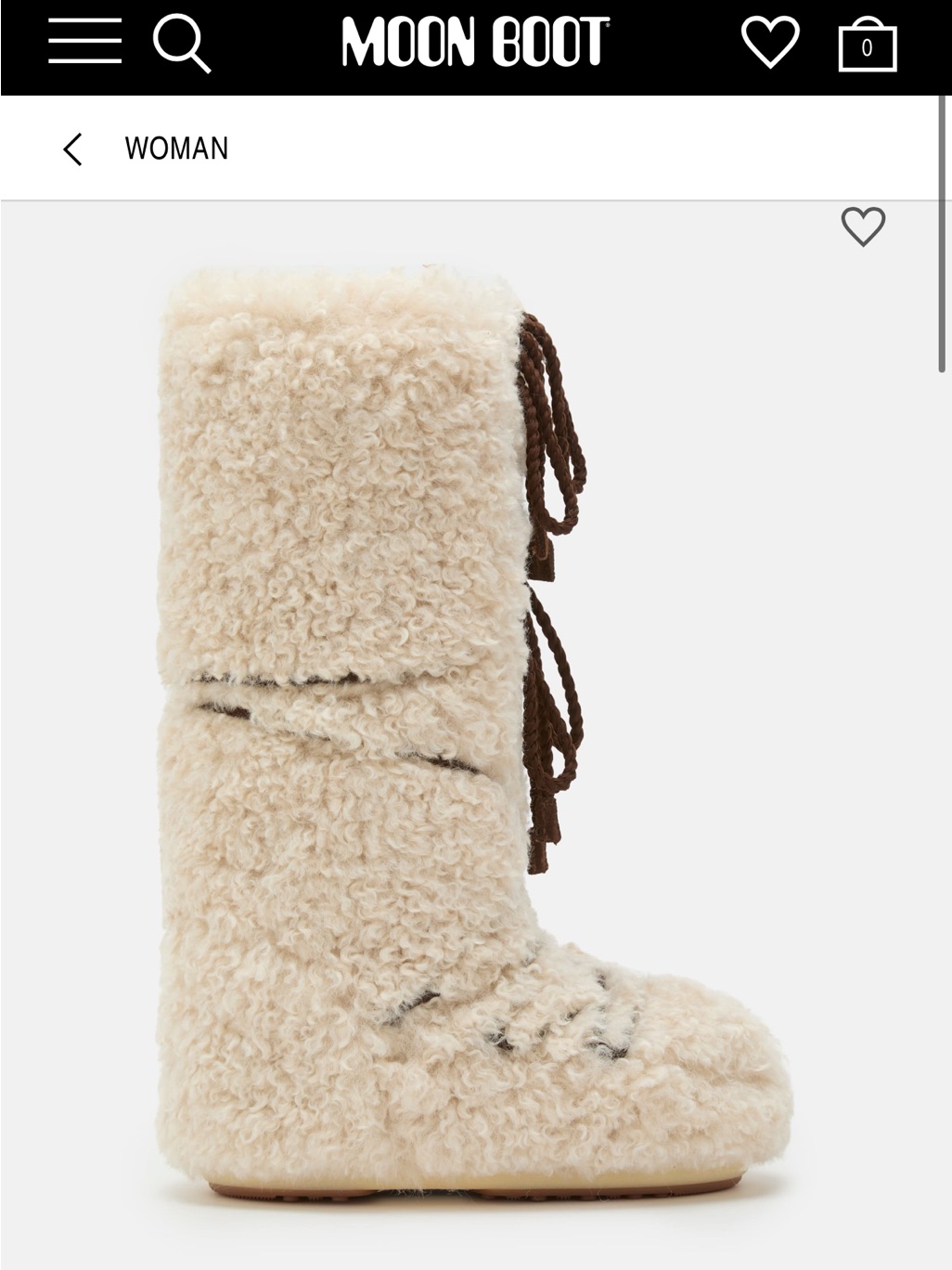 Moon Boot Icon Ecru Curly Extra Boots